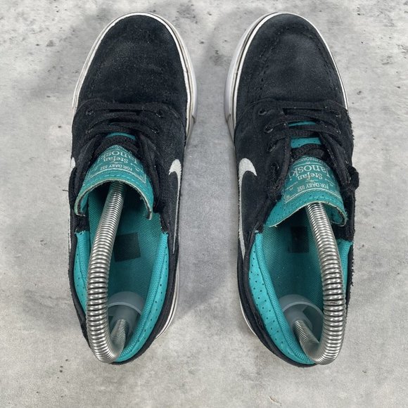 Nike Stefan Janoski GS Black Blue Skate Shoes Boy's Youth Size 4Y - 525104-013 - Picture 4 of 10